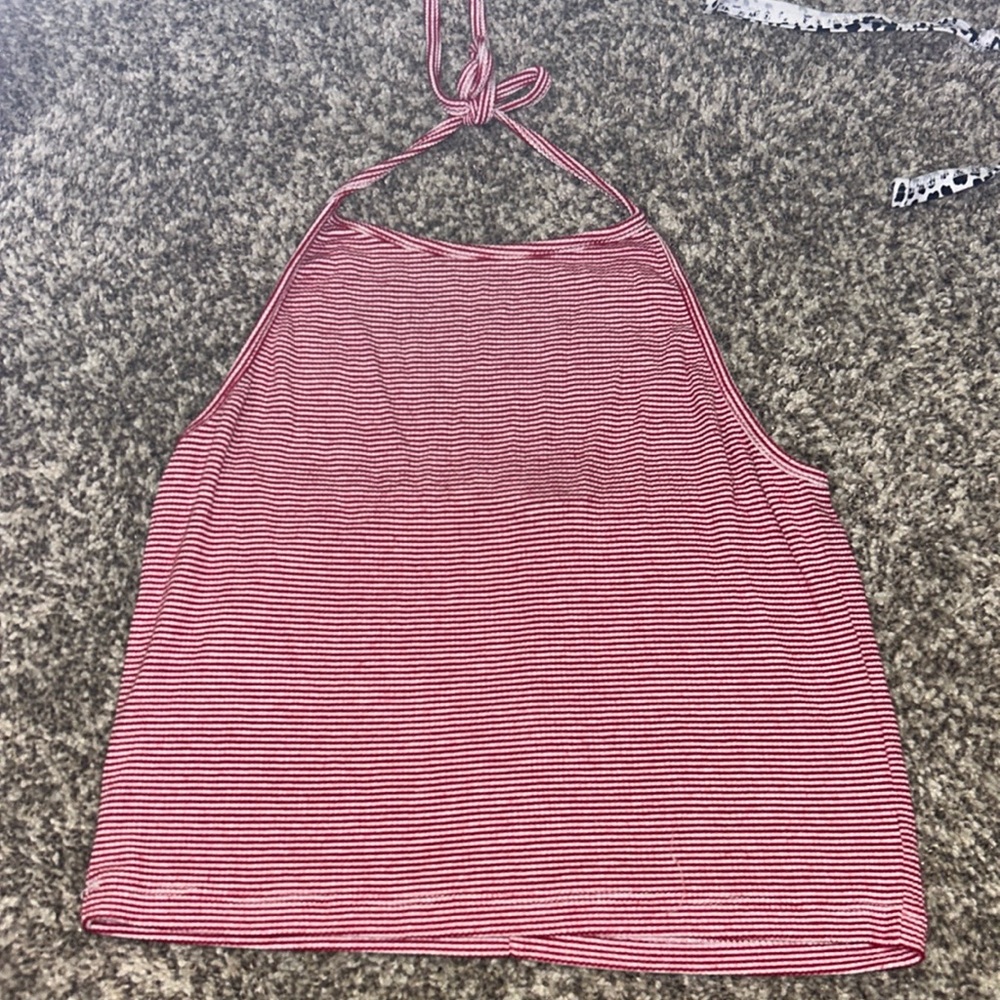 Brandy Melville stripped halter top